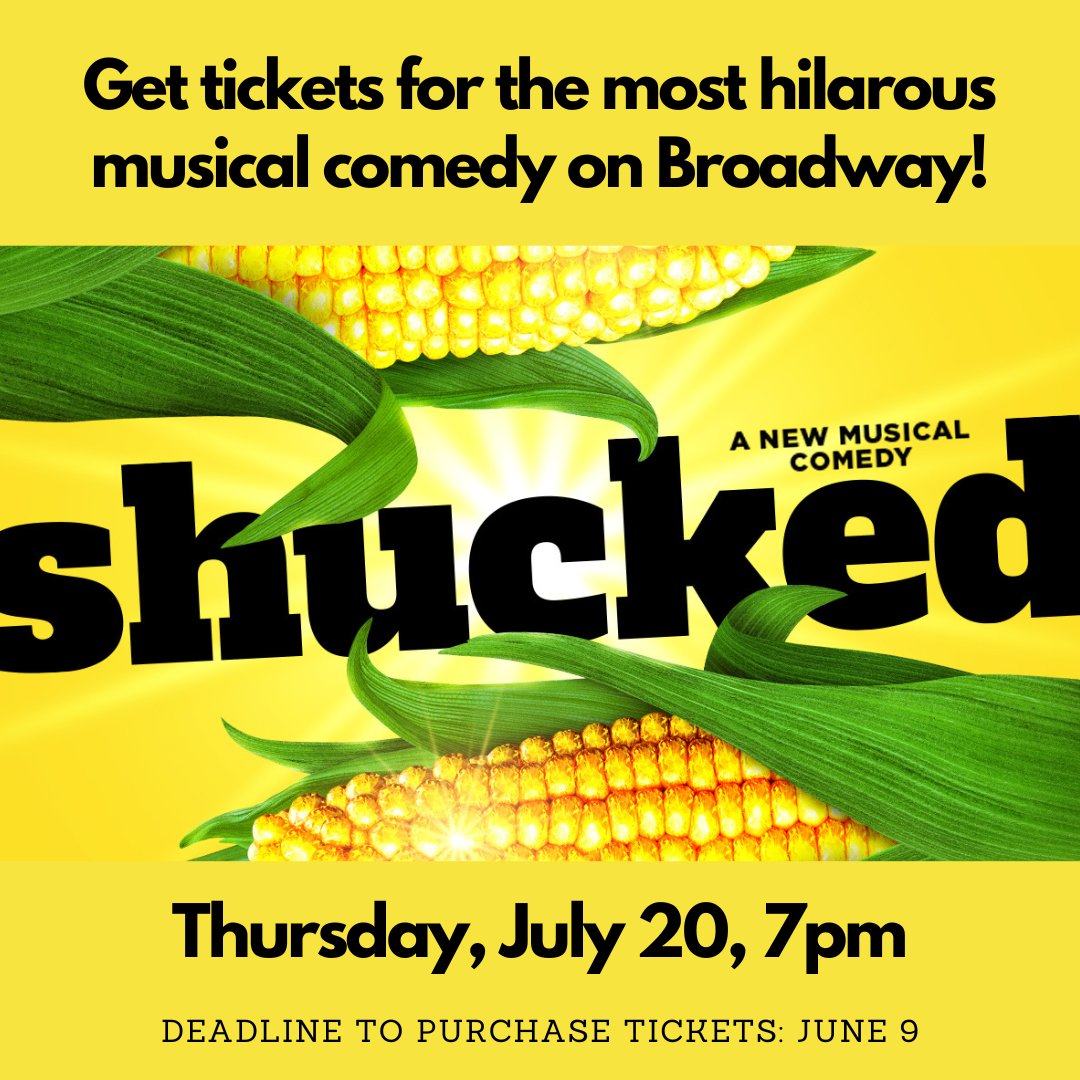 somas90's tweet photo. GET TIX for SHUCKED (deadline to purchase: Monday, June 12) https://t.co/TzjyJsluEy SHUCKED is the new musical comedy The Wall Street Journal calls “flat out hilarious!”  #broadway #nyc #shuckedthemusical #shuckedonbroadway #tonyawards #tonys #tonyawards2023 #shucked #tonywinner https://t.co/aa9giy6pTu