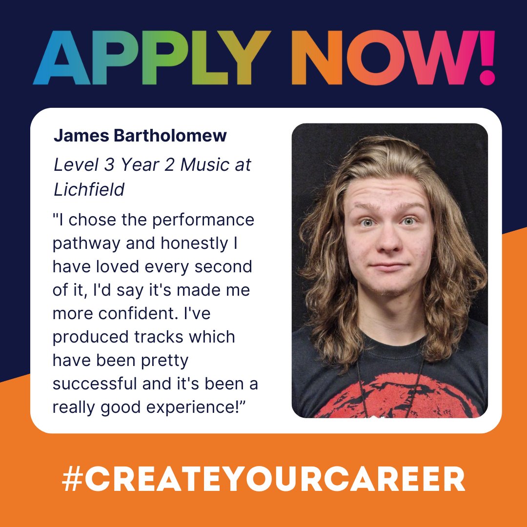 southstaffs's tweet photo. Even more coming out of our #music department! We caught up with some of our music students to hear about their time on the course so far! ๐ธ๐ค๐ง if youโre looking to #CreateYourCareer in the music industry, apply & join us this September at #Lichfield โก https://t.co/WVWPIkke5n https://t.co/JIEpv3pekw