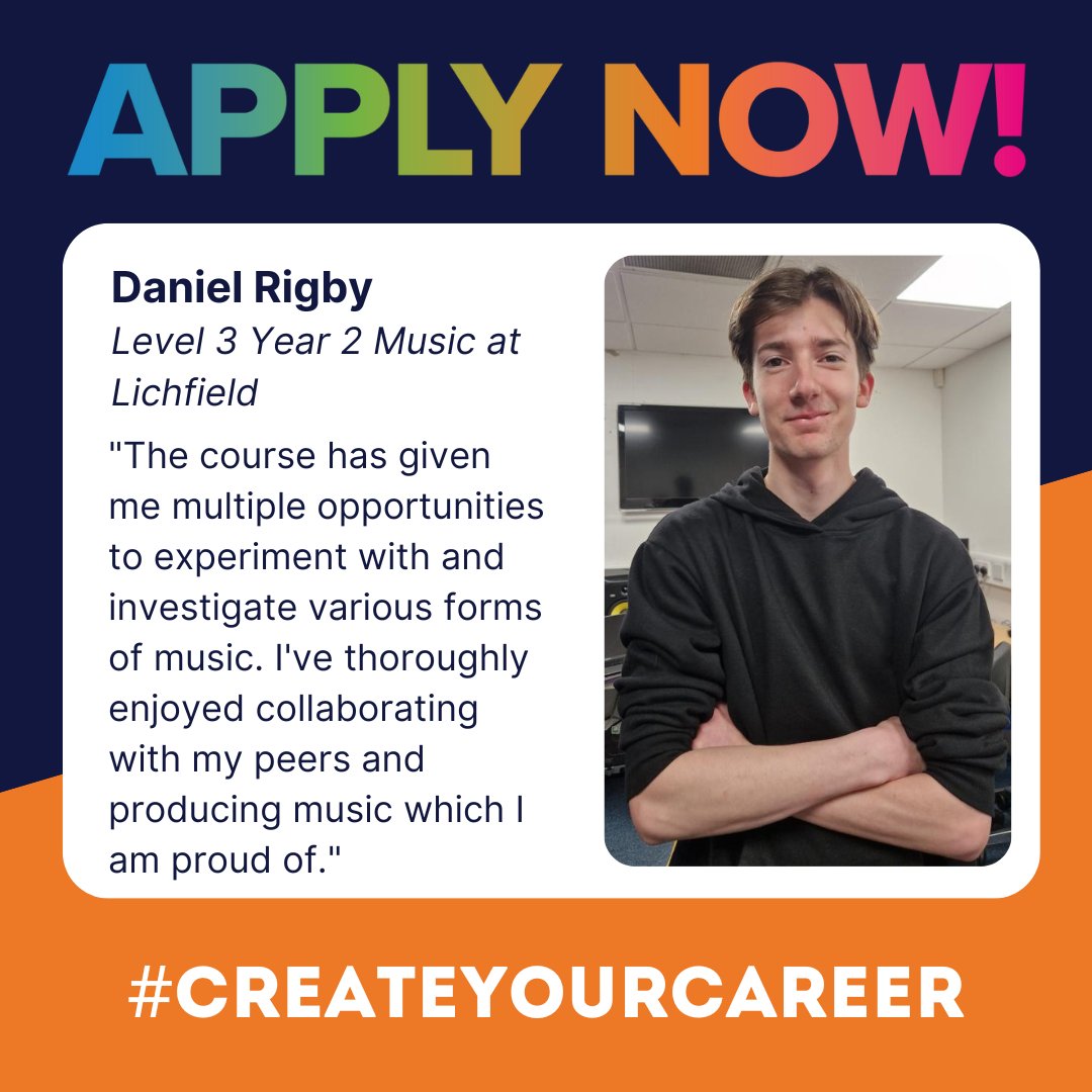 southstaffs's tweet photo. Even more coming out of our #music department! We caught up with some of our music students to hear about their time on the course so far! ๐ธ๐ค๐ง if youโre looking to #CreateYourCareer in the music industry, apply & join us this September at #Lichfield โก https://t.co/WVWPIkke5n https://t.co/JIEpv3pekw