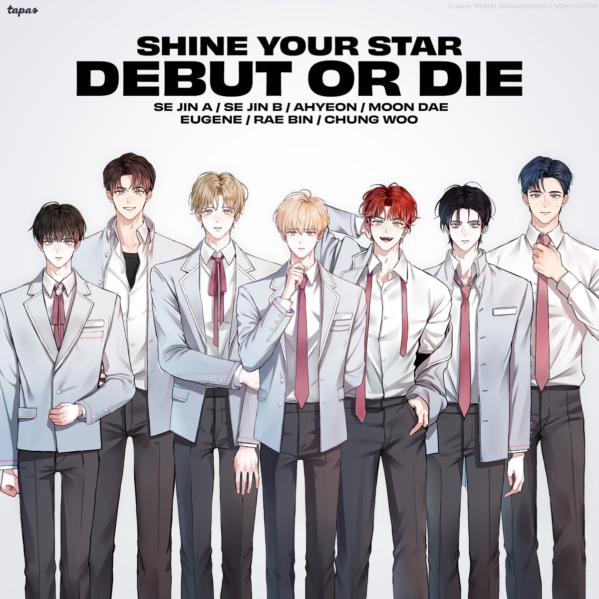 tapas_app's tweet photo. D-1 to Debut or Die premiere! The seven shining stars✨ are about to take the stage. Go to Tapas and follow their journey!

Debut or Die coming to Tapas on June 13th.
💙 https://t.co/l5h1LzZcxV

#novelandcomic #simultaneousrelease
#outofthisworldidoliscoming https://t.co/6OlqXxDiMd
