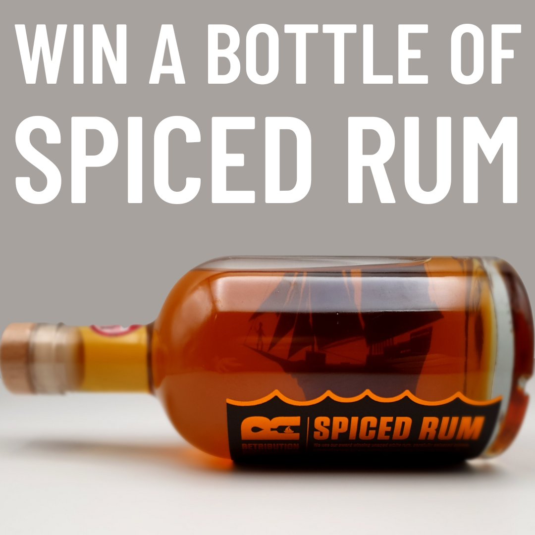 SPICED RUM GIVEAWAY!

To enter, simply:
- Follow <a href="/RetributionDist/">Retribution Distilling</a>
- RT this tweet
- Tell us who you'd share a tipple with

This competition will close on the 30th June 2023. Full Ts&amp;Cs: retributiondistilling.co.uk/social-media-c…