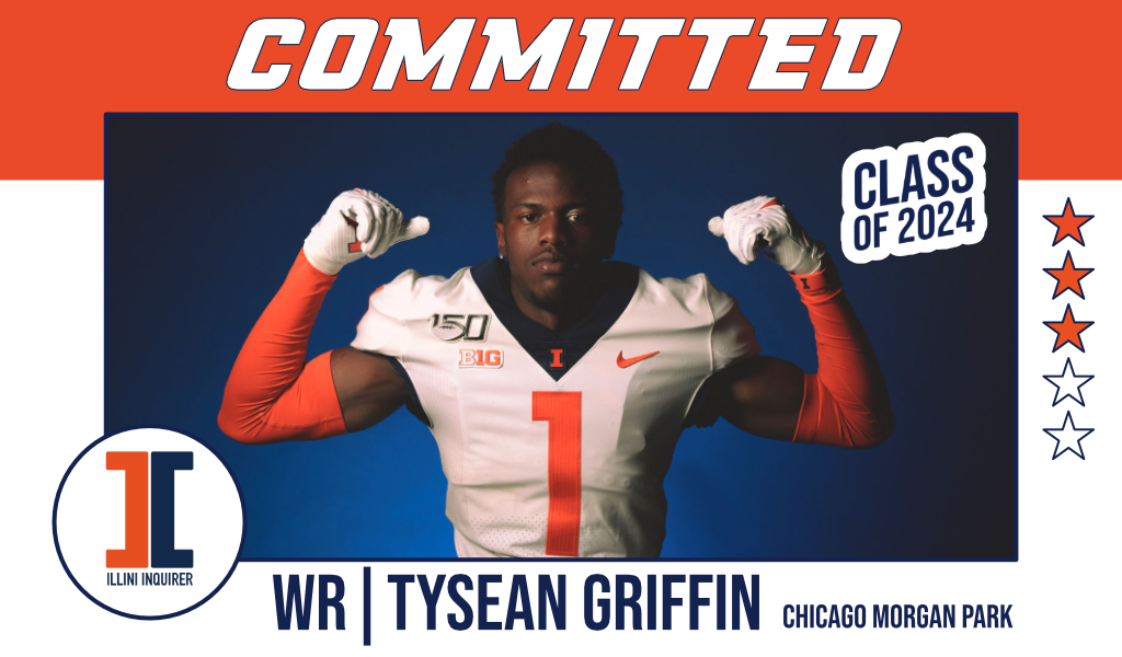 COMMIT: #illini land three-star Chicago Morgan Park WR Tysean Griffin (@tysean_griffin)

For a second-straight year, Illinois lands one of the top playmakers out of the Chicago Public League.

READ MORE: bit.ly/TyseanGriffin