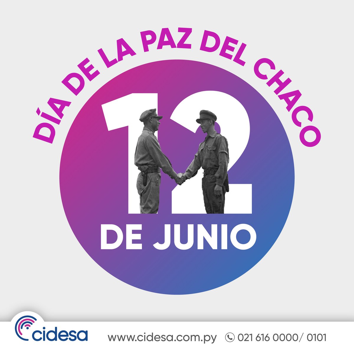 Hoy celebramos la paz entre países, homenajeando a nuestros grandes guerreros que defendieron con honor el territorio chaqueño!

¡Gratitud eterna a aquellos compatriotas!

#PazDelChaco #12deJunio #Paraguay #Bolivia