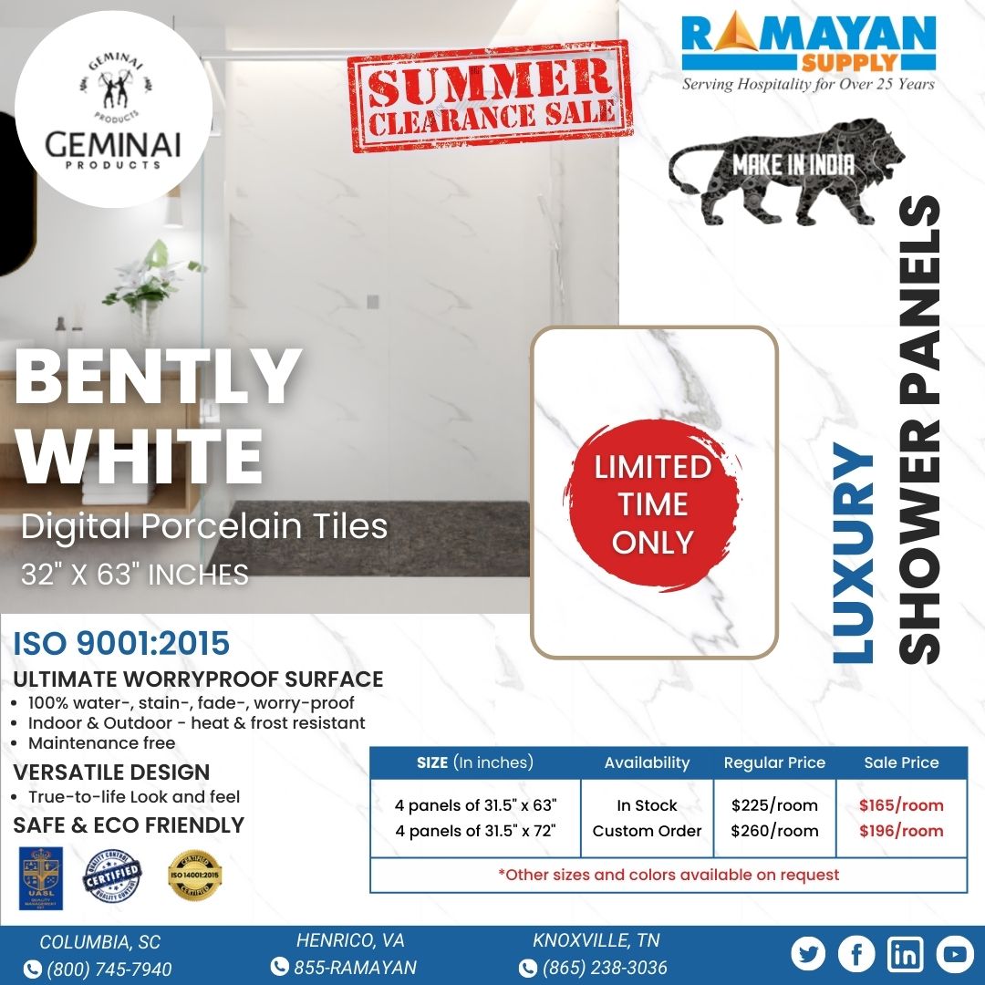 Supply Porcelian Shower and Tub Surrounding
Shop Now: ramayansupply.com/furniture-fixt…
#tubsurround #hotelsupplystore #hotelmotelsupply #hotelsuppliers #hotelsupplies #wholesaleprice #wholesalers #offers #discounts #deals #ramayansupply #tiles