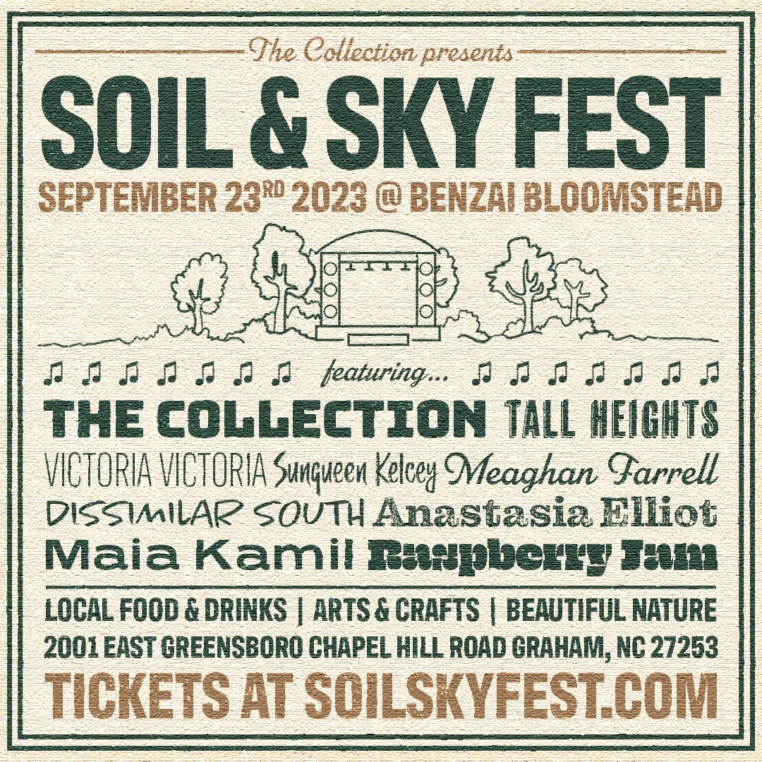 tallheights's tweet photo. nothing beats local music festivals and playing with friends. we’ll be heading to @TheCollectionNC's new hometown Soil &amp; Sky Fest. it’ll be fun to be back with such an incredible band. NC peeps please come for some great vibes and hangs. <3
https://t.co/CaWYf9AfYR https://t.co/XCPam9WpP5