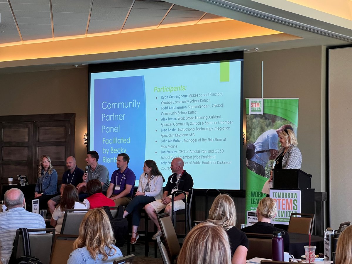 This afternoon's community partners panel answered questions and provided insights on fostering workplace partnerships with STEM BEST models and schools.  #STEMBEST #IowaSTEM #STEMeducation