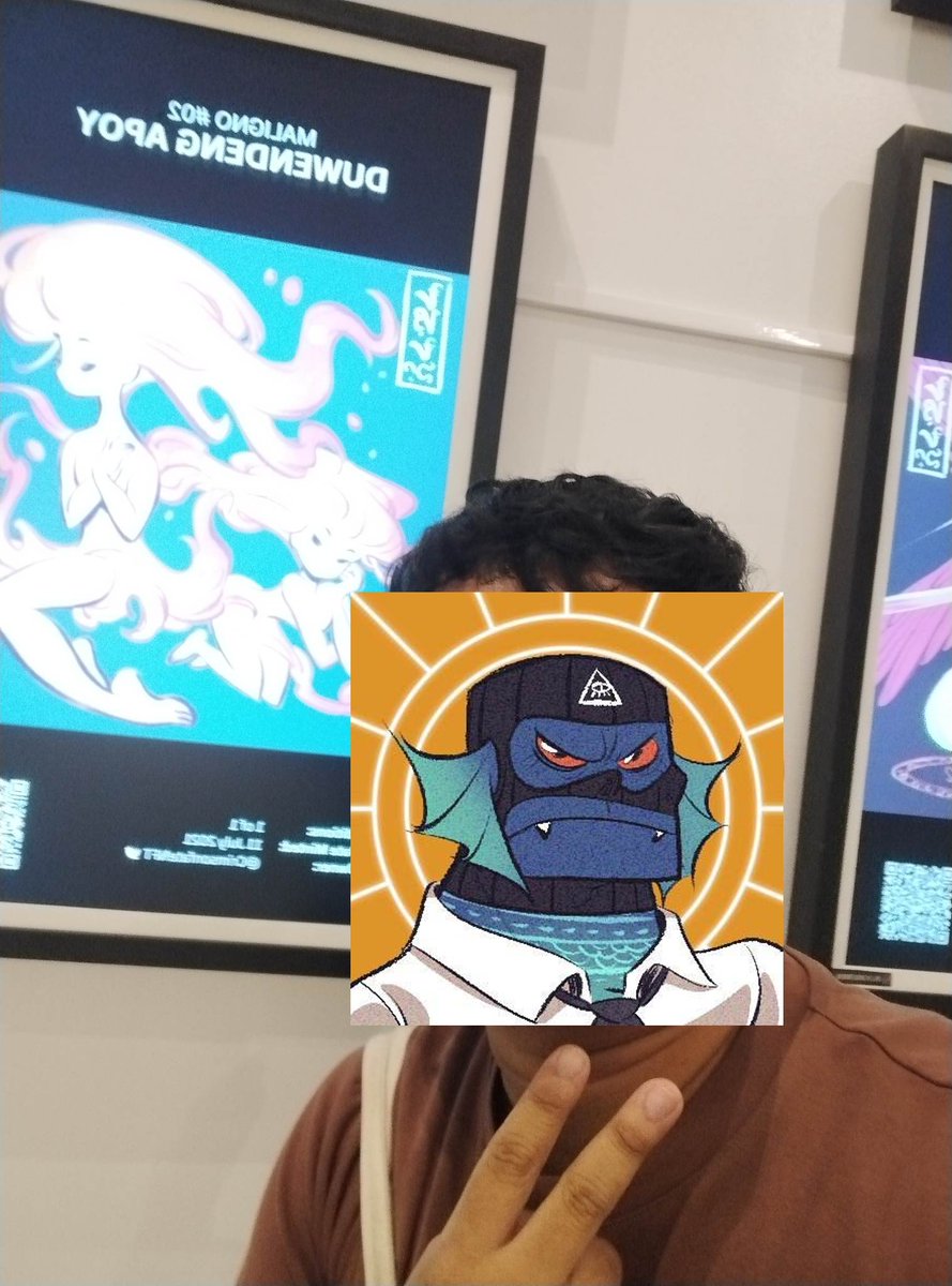 I met MALIGNO #02 - DUWENDENG APOY (owned by <a href="/CrimsonfateNFT/">Crimsonfate</a>) at the #IAmAswang Solo Art Show!