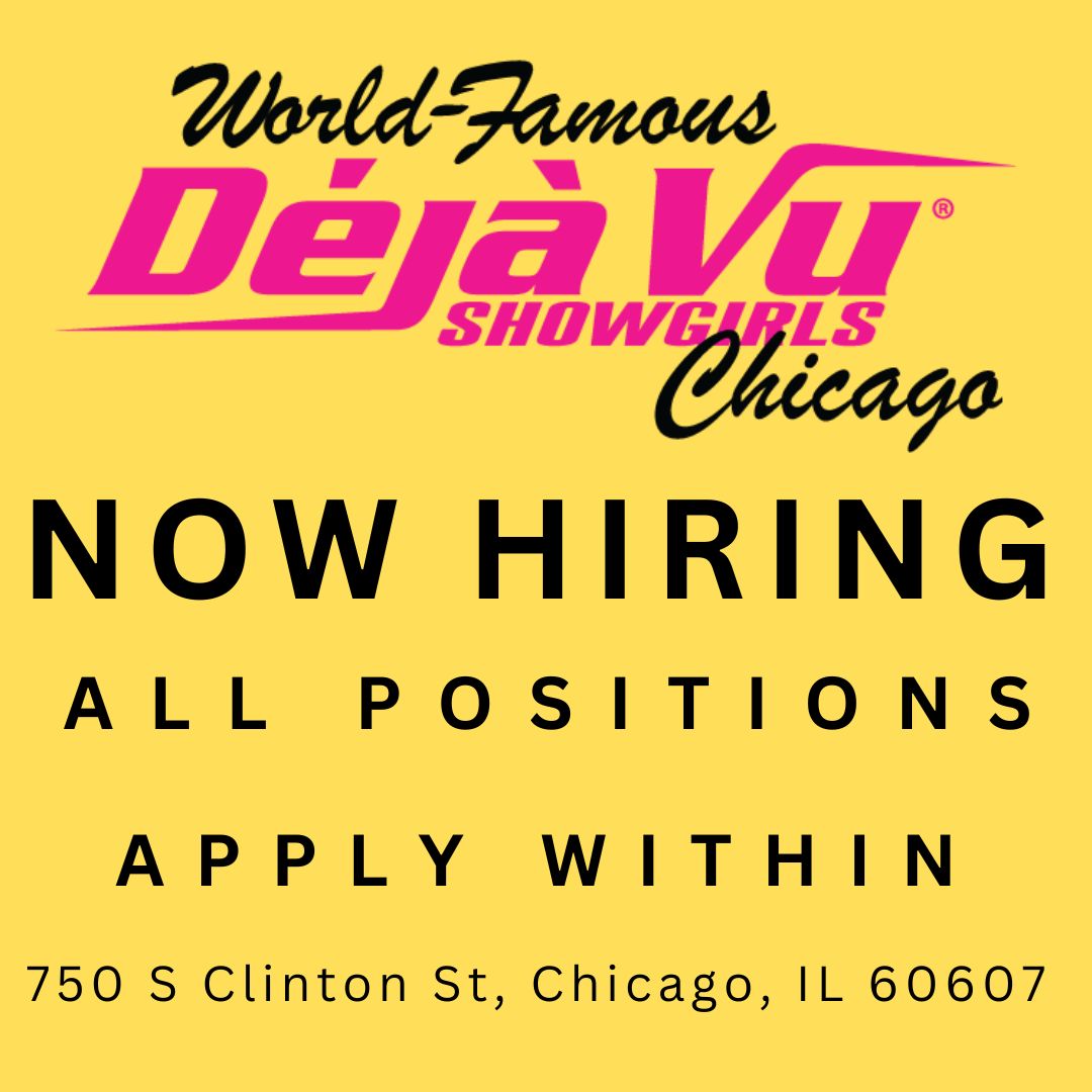 vu_chicago's tweet photo. Chicago's FAVORITE place to party is NOW HIRING due to an incredibly BUSY SEASON!
All positions must be filled! Apply in person Tues-Sat 8pm-11pm
.
.
.
#nowhiring #barback #floorhost #hospitalityjobs #managerswanted #chicagojobssearch #jobhunt #jobsearch #dejavu #dejavushowgirls https://t.co/yjf57IcSIs