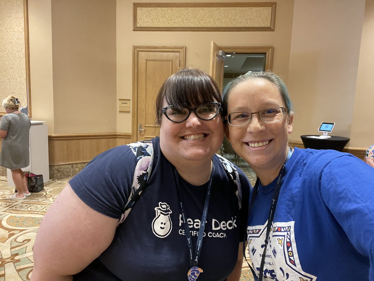 EdTechMrsU's tweet photo. It wouldn’t be a @TCEA event without a selfie with @RachelMedrano14! It was great seeing you #ETC23 #TCEA23 and I can’t wait to see everyone at #TechConnect23 this year!! https://t.co/IjgxSjZJLQ