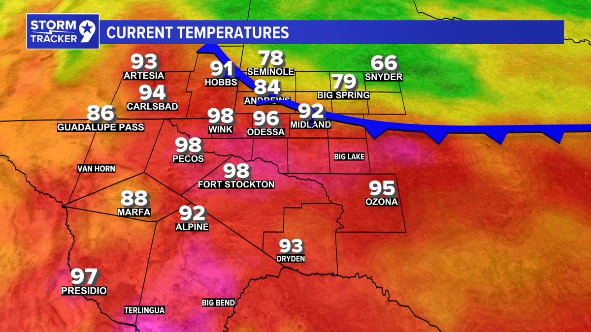 AnthonyFranzeWX's tweet photo. We've actually got a little bit of a cold front moving through right now! Temps will likely fall into the 80s this afternoon with breezy winds! Enjoy! #txwx #StormTracker9 https://t.co/JbYh1bIOQZ