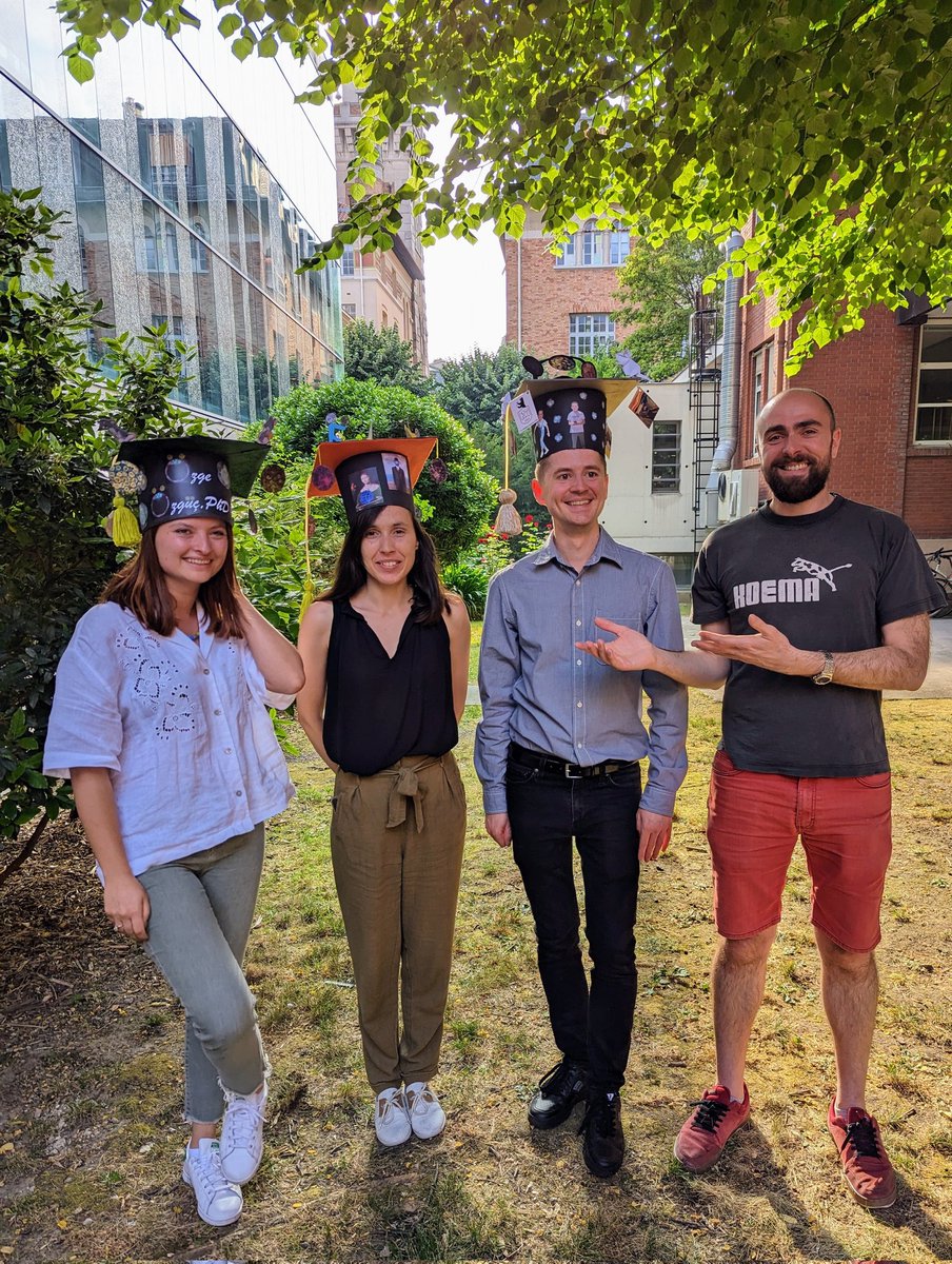 maitrejl's tweet image. Congratulations @MSchliffka, the new doctor in the lab (here together with @oozguc and Julie Firmin who defended last year)!