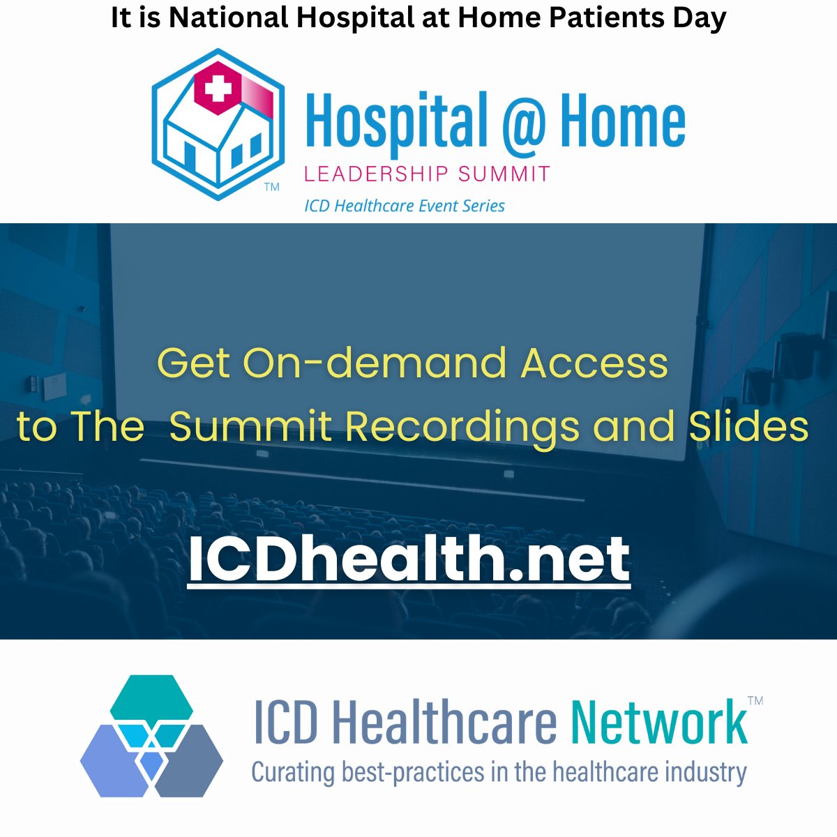 HospitalsHome's tweet photo. For National Hospital at Home Patients Day today:

Take your hospital-at-home program to the next level.
Get access to all of the session recordings and presentation slides from last week's event.

To get on-demand access, go to https://t.co/Rc7feXuqjx
#HealthcareInnovation https://t.co/oONy1haXu6