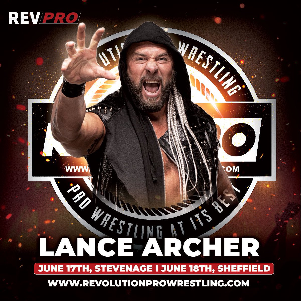 LanceHoyt's tweet photo. This weekend back in the UK 🇬🇧!  Ya favorite Monster comes back across the pond to plunder @RevProUK https://t.co/jFYGeAQX6u