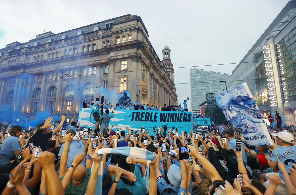 Manchester is Blue. The Home of the TREBLE Winners. 💙