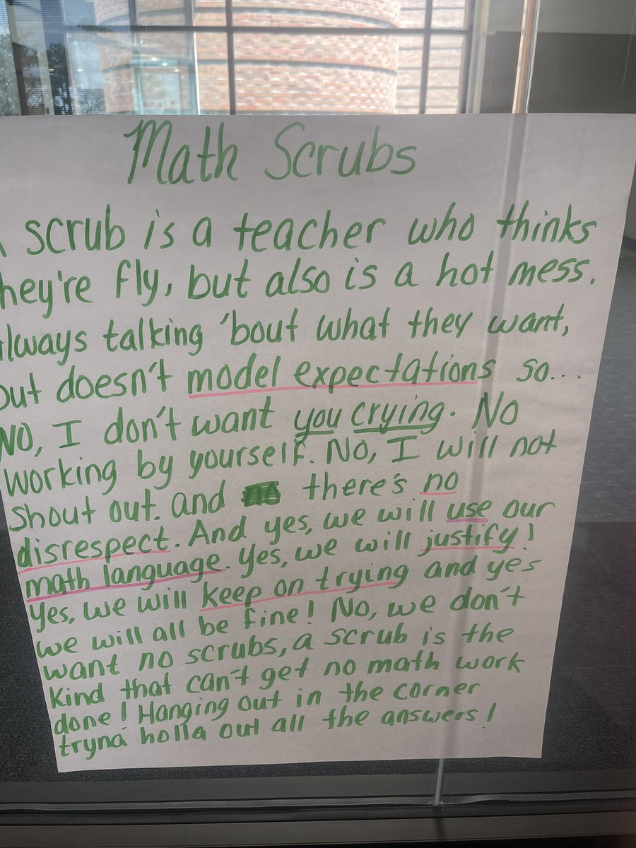 We learned why we shouldn’t have math scrubs! @HumbleElemMath #MyMathJourney