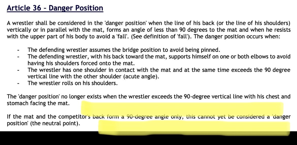 BelieveAndWrstl's tweet photo. @SpeyWrestle If you watch it in real time again. NG never is put to his back or was never forced to fight off. He definitely exposes for 4 during the throw but he is never on his back to meet criteria for 5. NG lands on his side/stomach when they hit the mat. https://t.co/KN9FHzmVUI
