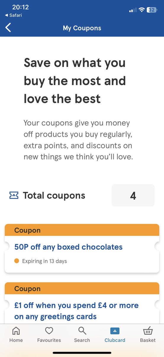 cs7428's tweet photo. Nice to see @Tesco really helping me out with coupons for items that are really useful to me! 😂🤷🏻‍♀️  I haven’t bought any of these items recently?! 🙄😂#CostOfLivingCrisis #everylittlehelps #supermarkets https://t.co/n9W6I7KcG3