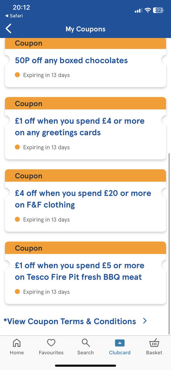 cs7428's tweet photo. Nice to see @Tesco really helping me out with coupons for items that are really useful to me! 😂🤷🏻‍♀️  I haven’t bought any of these items recently?! 🙄😂#CostOfLivingCrisis #everylittlehelps #supermarkets https://t.co/n9W6I7KcG3