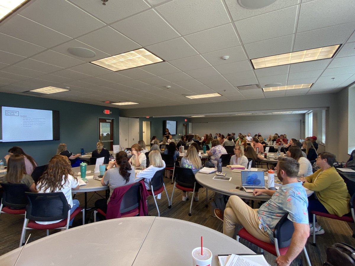 Connieteach's tweet image. So much great learning at the PLC Institute today. Thankful to be in a room full of educators invested in this learning.  🤓 #FHSDLearns