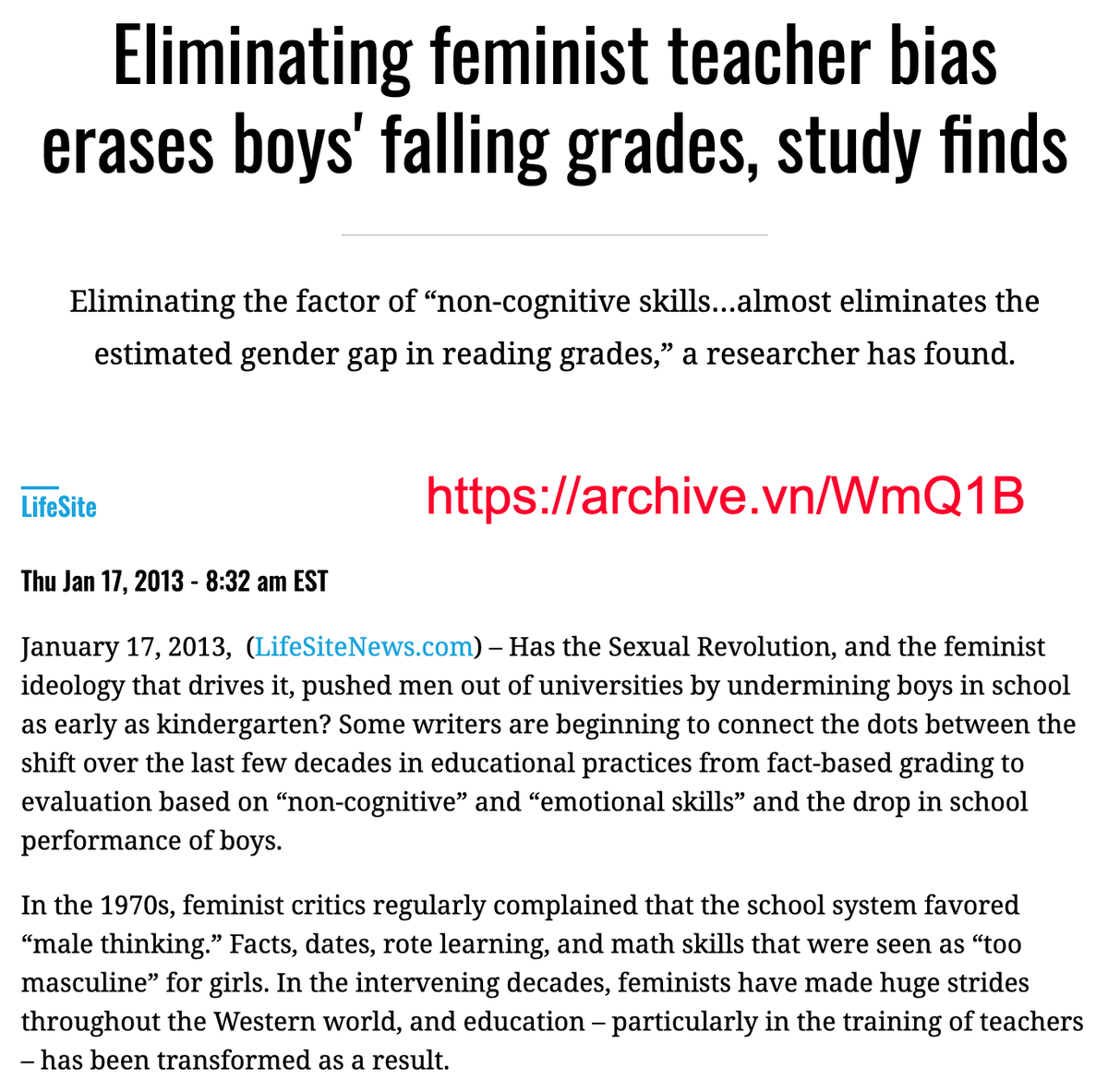 @openplains12 @_MedGold @AJA_Cortes yes. boys can't learn to be men from women; especially women who often despise them for being male on some level, and wish to expel their maleness. this combined with the myth of gender equality has resulted in many, many feminized boys who don't even know they are eunuchs.