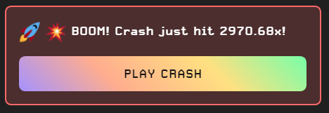 BCHreloads's tweet photo. 💥AYO?! Crash hit a 2970.68x😳

🔗https://t.co/RUiltZqX11

#Crypto #BTC #BCH #Bitcoin #BitcoinCash https://t.co/zYosVX6Rbu