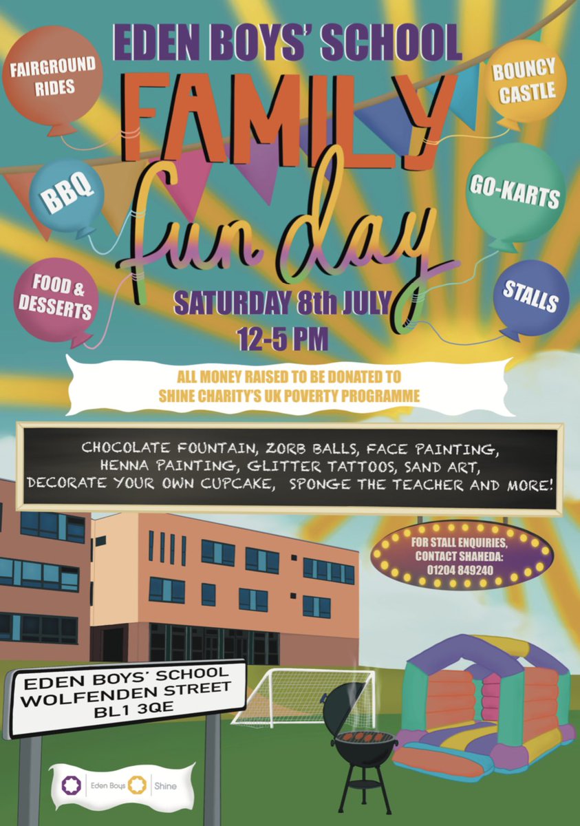 We are excited to once again be advertising our #FamilyFunDay! With fun, games, food and stalls, it promises to be an excellent day! Please #SaveTheDate (Saturday 8th July) and come along to support our last  #Charity event of the year. #WeAreStar