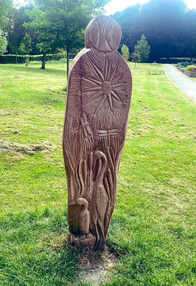 HellingtonBoots's tweet image. A little outing to Elsecar Park today! 
Seeing the  #AndrewVickers carvings (minus one 😔) and an OS cut mark were a bonus. 😁
#OSBenchmark @bmdorguk @StonefaceCreate 😁
#LegsAndLaces 
#BarnsleyIsBrill