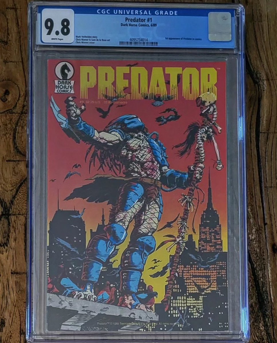 AFGonYouTube's tweet photo. Predator Issue 1, Dark Horse Comics (June 1989), featuring the first appearance of Predator in comic books.
#predator
#thepredator
#darkhorsecomics
#darkhorse
#firstappearancecomic
#firstappearance
#firstappearancefriday
#keyissuecomics
#cgcjunkie
#CGC
#cgccomicbooks https://t.co/UW6x2GLcta