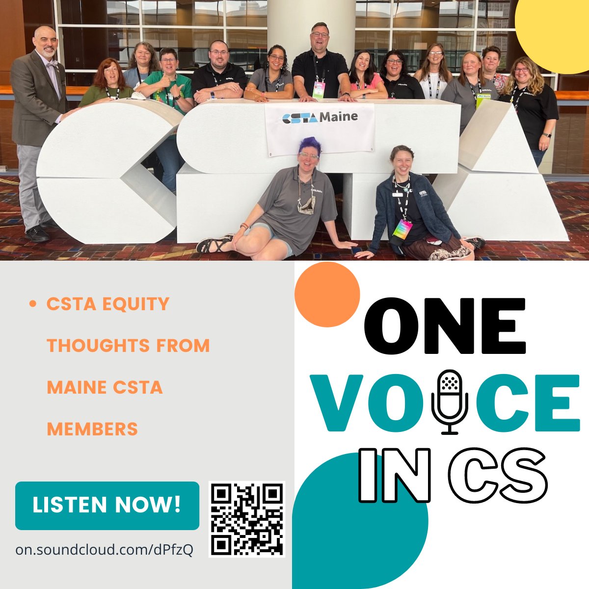MrsYorkME's tweet photo. Teachers have a lot to say about Equity in CS as well! Today's podcast episode is from Maine CSTA with some thoughts from us about equity in the CS classroom! https://t.co/kjQL3Nx4Ye #onevoiceincs #csequityfellows #cstaequityfellows @mainecsta #mainecsta https://t.co/1jPADgvjq5