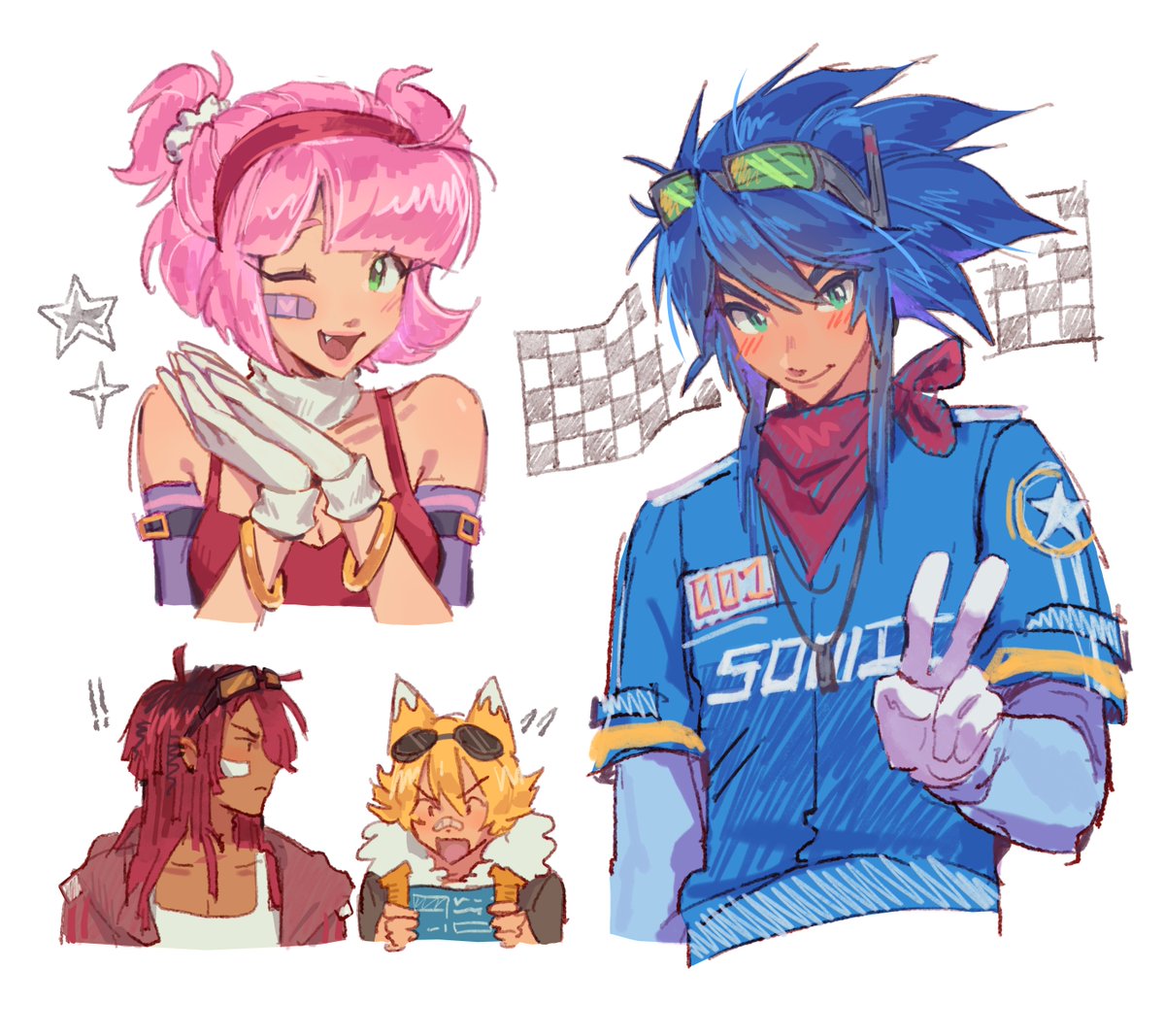 didn't want to forget how to draw humans so have sonic team gijinkas lol

#SonicTheHedgehog #amyrose #knuckles #tailsthefox