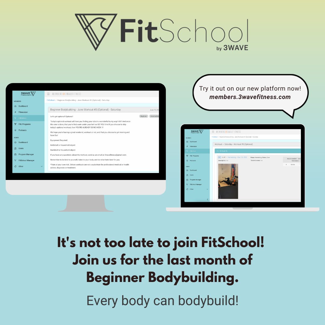 3Wave_Fitness's tweet photo. Join us for the final month of Beginner Bodybuilding, AND check out our shiny new platform - it's a two-for-one!

https://t.co/VHyNHGJkog https://t.co/rIExTksoHx