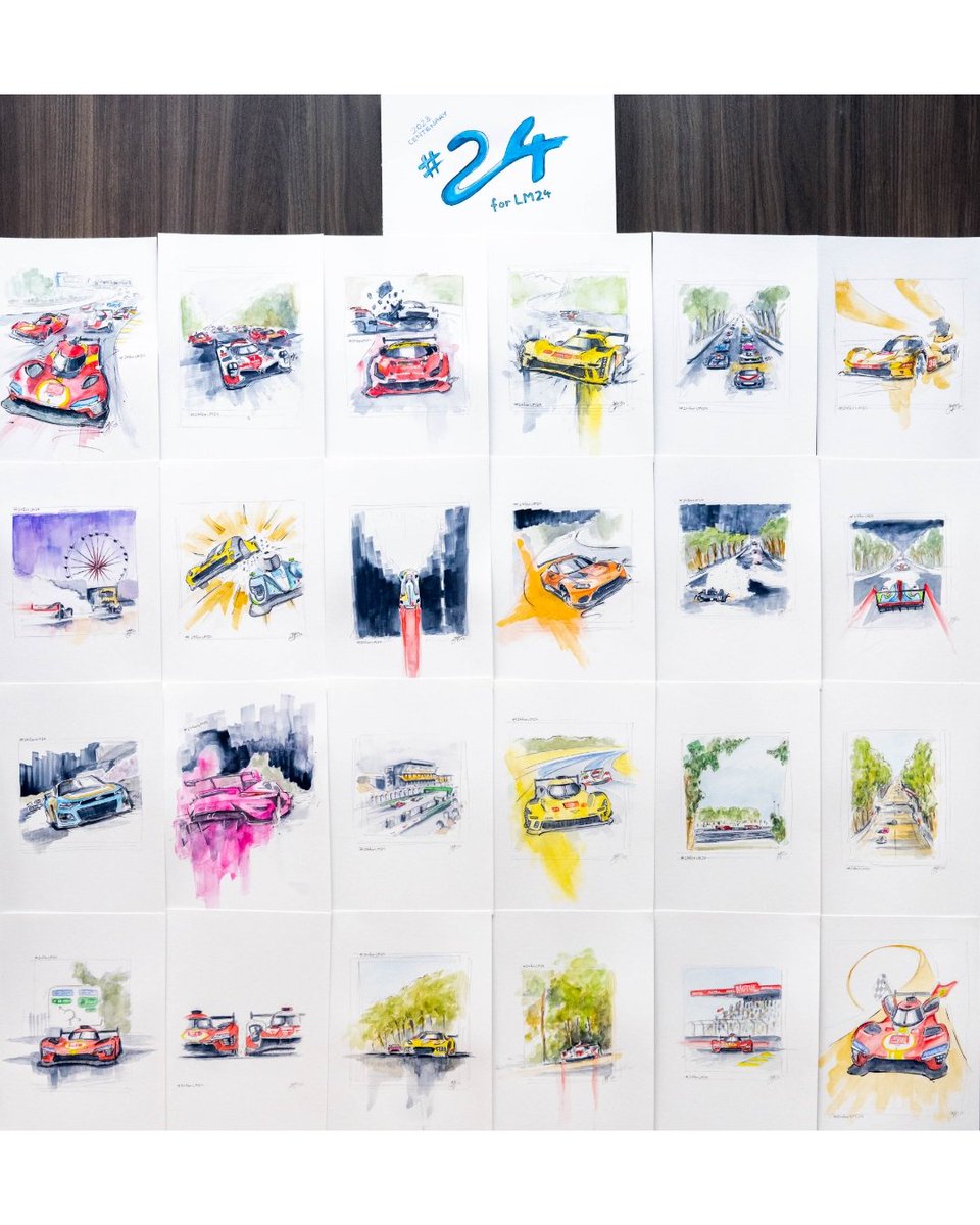 Wowsers! 24 of 24 original #24forLM24 artworks sold!

A HUGE thanks to everyone for the support,that's £680.00 to <a href="/racingdementia/">Race Against Dementia</a> from sales and donations (it's not too late to top it up!)

Prints will be released soon!

#LeMansCentenary #LeMans #LeMans24 #LM24 #24HoursofLeMans