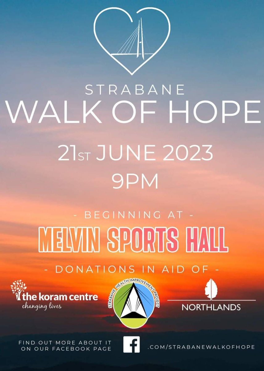 Aodhán Harkin (@aodhanharkin) on Twitter photo Please share and join us next Wednesday 21st June at 9pm as we take to the streets of Strabane for a cause close to the hearts of many.
<a href="/SigersonsGAA/">StrabaneSigersonsGAA</a>
<a href="/urneygaa/">CLG UrnaĂ Naomh Columba</a>
<a href="/OwenRoes/">Owen Roes GFC</a> <a href="/AghyaranGFC/">Aghyaran St Davogs GFC</a>
<a href="/Gleann_Eallaigh/">Gleann Éallaigh Naomh Seosamh CLG</a>
<a href="/NaomhEoghanGAA/">Naomh Eoghan GAA</a> @DergGFC
<a href="/SeamrogaHurling/">Strabane Shamrocks Hurling Club</a>
#mentalhealth #addiction #WalkofHope Please share and join us next Wednesday 21st June at 9pm as we take to the streets of Strabane for a cause close to the hearts of many.
<a href="/SigersonsGAA/">StrabaneSigersonsGAA</a>
<a href="/urneygaa/">CLG UrnaĂ Naomh Columba</a>
<a href="/OwenRoes/">Owen Roes GFC</a> <a href="/AghyaranGFC/">Aghyaran St Davogs GFC</a>
<a href="/Gleann_Eallaigh/">Gleann Éallaigh Naomh Seosamh CLG</a>
<a href="/NaomhEoghanGAA/">Naomh Eoghan GAA</a> @DergGFC
<a href="/SeamrogaHurling/">Strabane Shamrocks Hurling Club</a>
#mentalhealth #addiction #WalkofHope