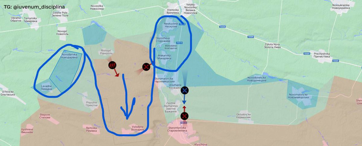 📛Velyka Novosilka Axis - Liberation🇺🇦

🟢Updated map at 22:00:

Officially confirmed the liberation of villages:

🇺🇦Levadne, Novodarivka, Neskuchne, Storozheve, Makarivka, Blahodatne

⚔️Heavy fighting continues for the villages of Urozhayne, Zavitne Bazhan and Makarivka

🫡❤️