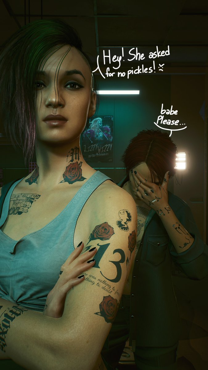 they're so annoying I love them

#Cyberpunk2077 #JudyAlvarez #V #VirtualPhotography