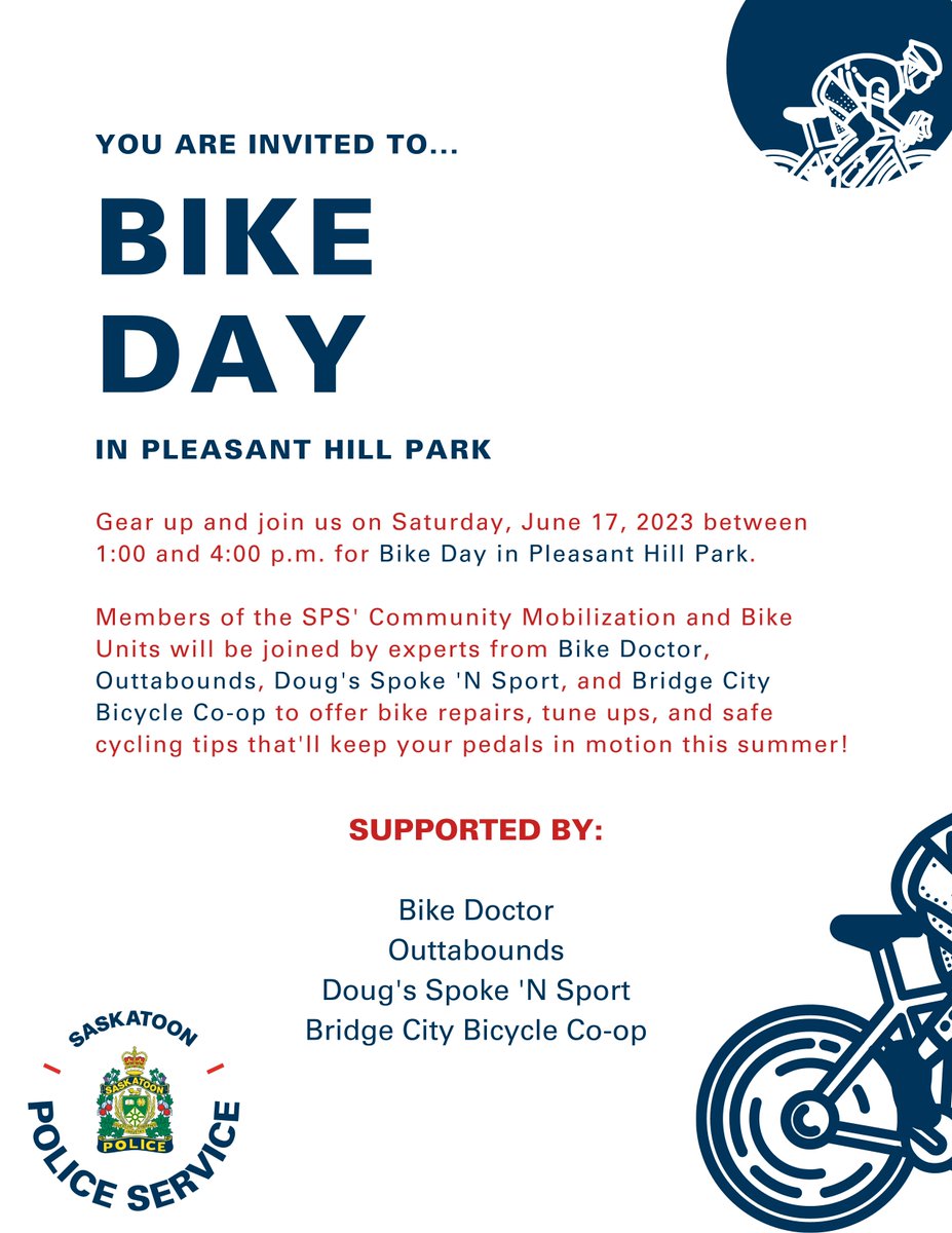 Saskatoon Police on Twitter "Join us this Saturday, June 17, 2023 from