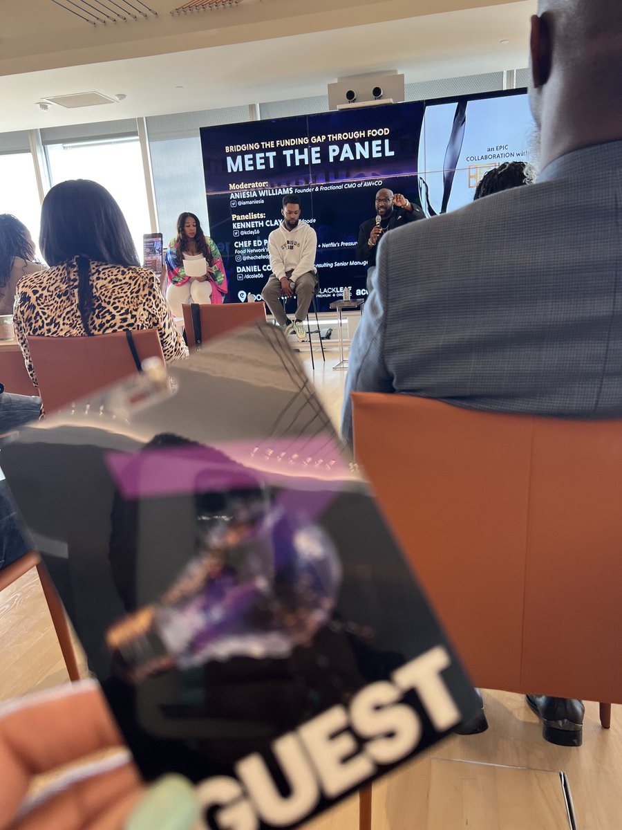 Kimberly Bryant (@6gems) on Twitter photo Enjoying a great panel on bridging the funding gap at @accenture hosted by โฆ<a href="/iamaniesia/">Aniesia Williams</a>โฉ and โฆ<a href="/Kclay16/">Kenneth Clay</a>โฉ from Foode. A special surprise to see โฆ<a href="/TheChefEdEvans/">Chef Ed Evans</a>โฉ from #pressurecooker on โฆ<a href="/netflix/">Netflix</a>โฉ on the panel too! ๐๐พ๐๐พ๐๐พ๐๐พ Enjoying a great panel on bridging the funding gap at @accenture hosted by โฆ<a href="/iamaniesia/">Aniesia Williams</a>โฉ and โฆ<a href="/Kclay16/">Kenneth Clay</a>โฉ from Foode. A special surprise to see โฆ<a href="/TheChefEdEvans/">Chef Ed Evans</a>โฉ from #pressurecooker on โฆ<a href="/netflix/">Netflix</a>โฉ on the panel too! ๐๐พ๐๐พ๐๐พ๐๐พ