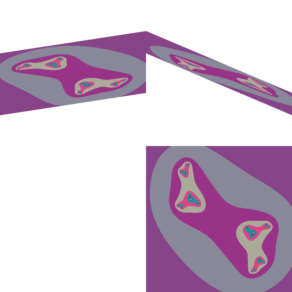 dieg0x17's tweet image. #CannandelbrotSet, My = -1.637 cut: 0.139 X1 + -0.387 X2 + 0.912 X3 = 0.000 #dailyfractals