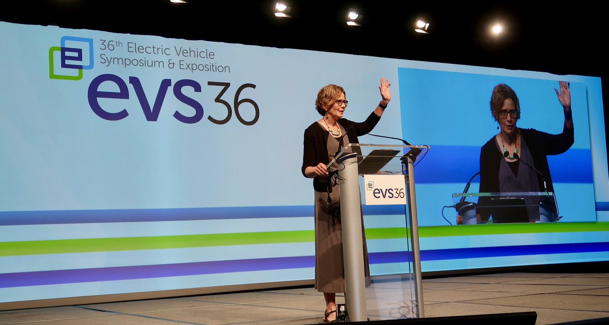 ⚡️🔌🚘 Had the pleasure of speaking at the #EVS36 plenary to discuss what @CalEnergy is doing to help accelerate the transition to #ZeroEmission transportation #CAClimateAction #cleantransportation #ElectricVehicle #infrastructure