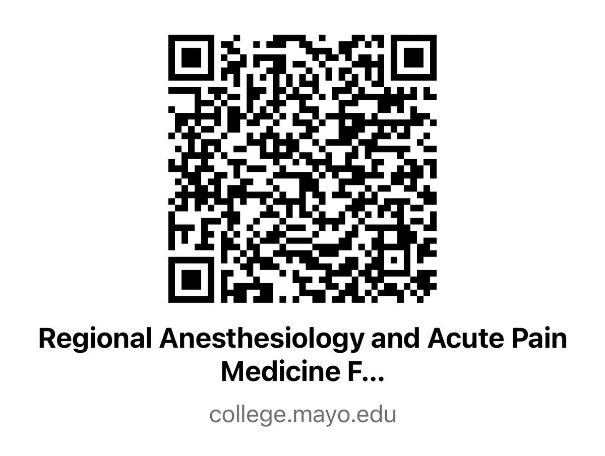 We have open spots for our Regional Anesthesia and Acute Pain fellowship for 2024-2025 at Mayo Clinic Florida! Our fellows perform over 1000 blocks in the year and receive extensive training in acute pain management techniques. @SretroPMD @MayoAnesthesia @KalagaraHari