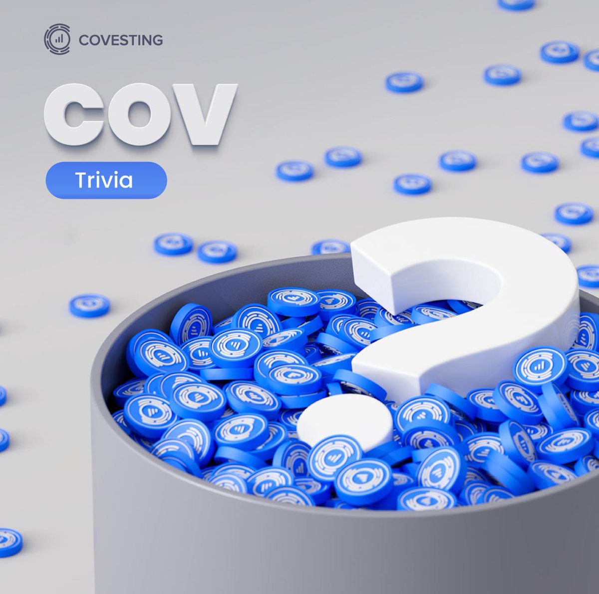 💡 Let's test your knowledge, #Covesters! What is the current circulating supply of the #Covesting utility token, $COV?

💭Drop your answer in the comments for a chance to win 250 $COV! One lucky winner will be selected from the correct responses. 

🚀 Ready, set, go!