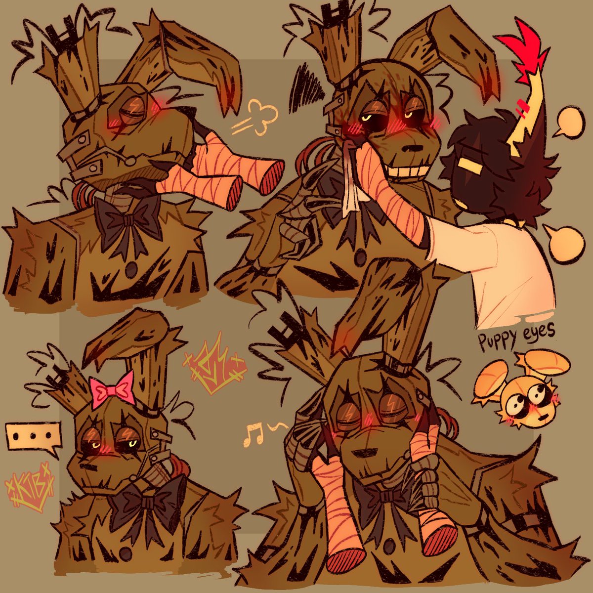 Getting treatment 

#fnaf #fnafart #springtrap #springbonnie #ocxcanon #ocart