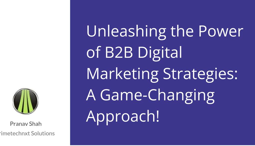 B2B sales typically involve a longer and more complex decision-making process than B2C sales, which means that B2B marketing needs to focus on building trust and credibility with potential customers.

Read more 👉 lttr.ai/ACx4y

#digitalmarketing #performancemarketing