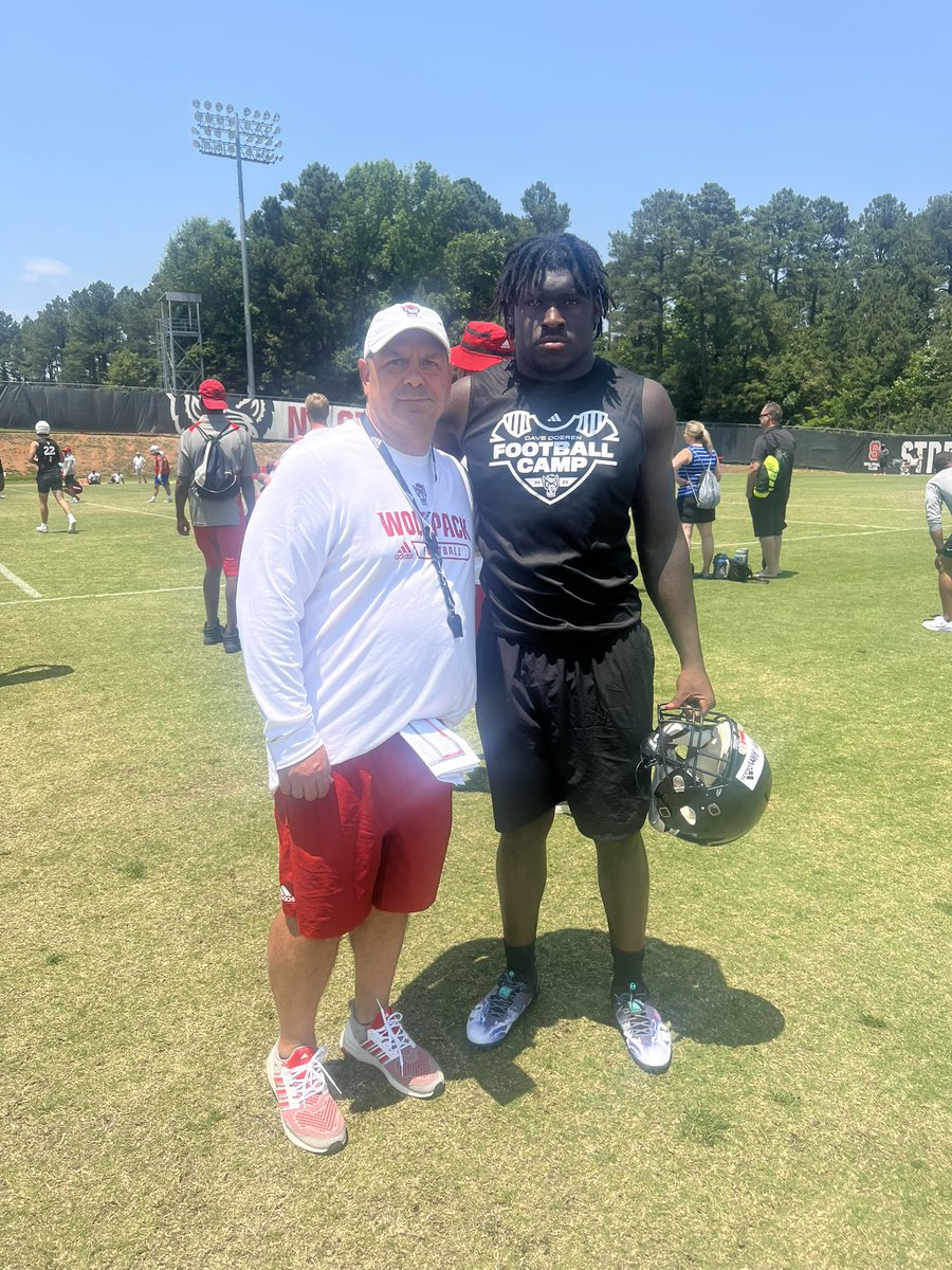 KropFBTwitr's tweet photo. The 5th stop on the #Lightning College Tour at @PackFootball we Dominated camp at NCST came away with multiple offers! Let’s goooo!!!!!! WE COMPETE!!!!! 
😈😈⚡️⚡️⛓️⛓️🐺🐺 even got to meet the HC! Shout out my guy @jokerphillips for taken care of us! @StateCoachD @larryblustein https://t.co/7HtUx1t99o