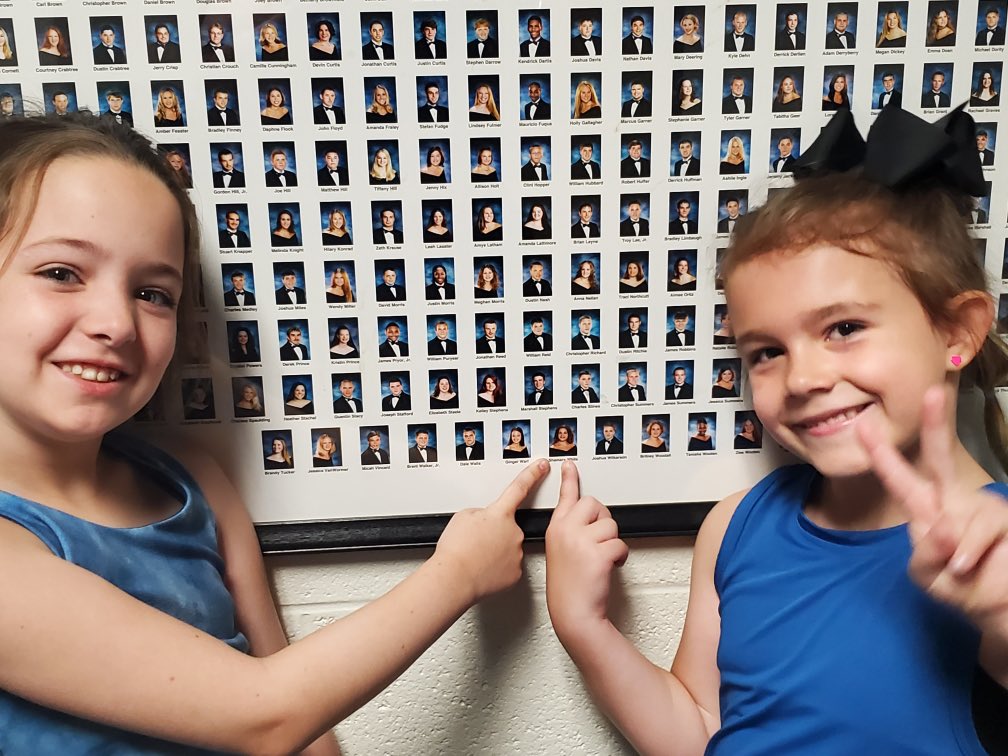When some of your sweet dancers find your high school graduation pic at a Dance Clinic. How cute is this? 🥰💙🩰 👯‍♀️ #DanceTeacher #WeloveDance #LetsDance