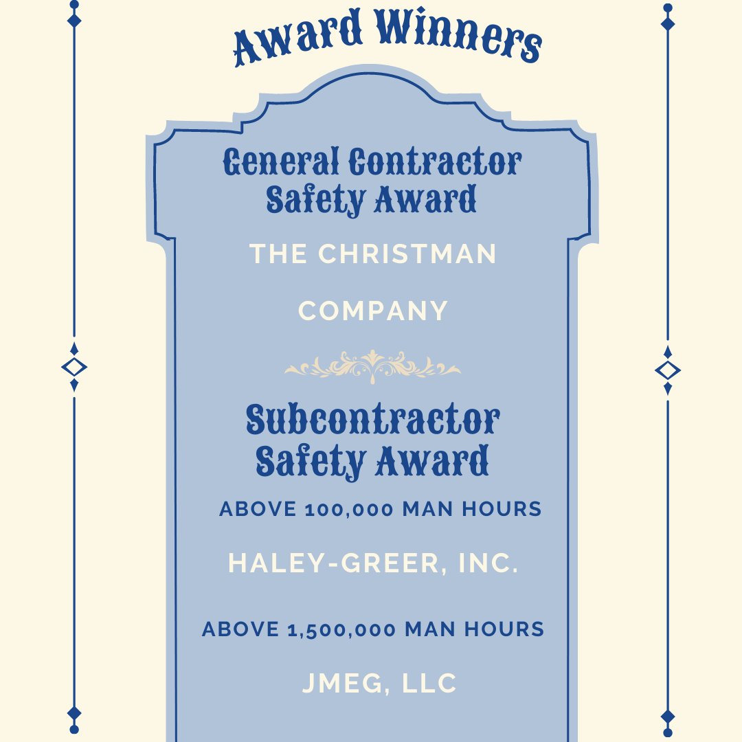 Congratulations to our GC and Subcontractor Safety Award Winners! #asantc #awardsnight #safetyaward