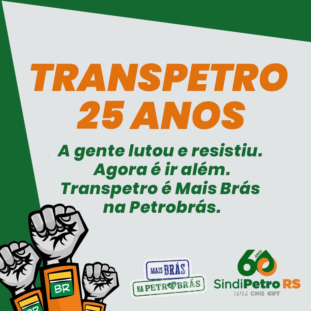 SindipetroR's tweet photo. Neste dia 12 de junho homenageamos a Transpetro que completa 25 anos. Uma empresa integrada à Petrobrás que cumpre papel estratégico, garantindo a logística na indústria de óleo, gás e bicombustíveis. 
#Petrobras #Transpetro https://t.co/SE7LTKaHKl