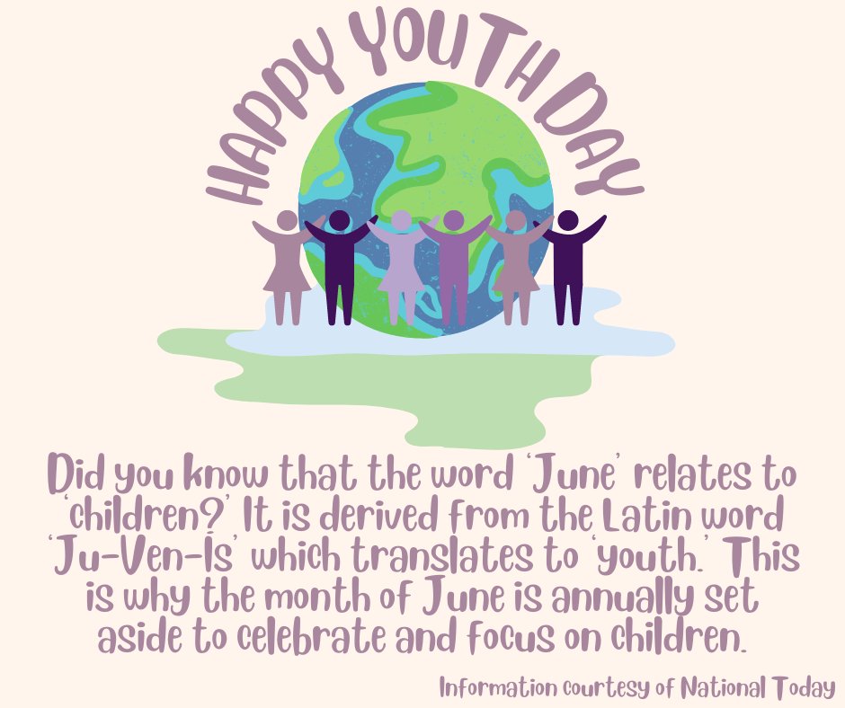June 16th is Youth Day! Celebrate and the children in your life today, and be sure to tag us in any photos you take of a fun-filled activity today!