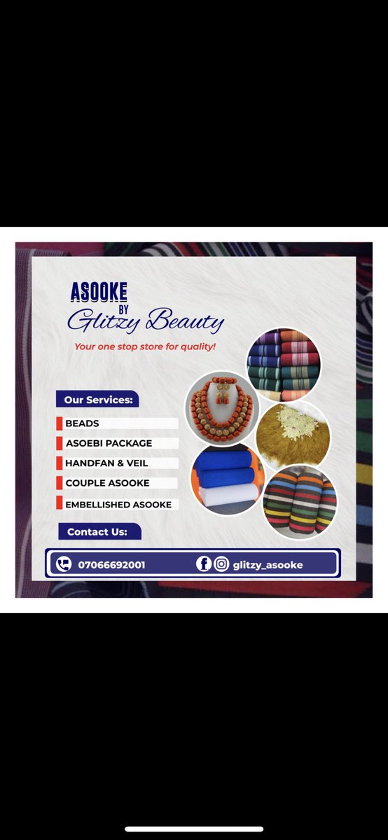 BaliqeesAdeyemo's tweet photo. Do you have an owanbe ahead ? Looking for the perfect asooke that suits your party? Look no further @glitzy_asooke is here to help you do your asooke market runs. We offer couples package, bulk asoebi package in different quality designs and colors, sales of handfan https://t.co/aGH1BNIO4V