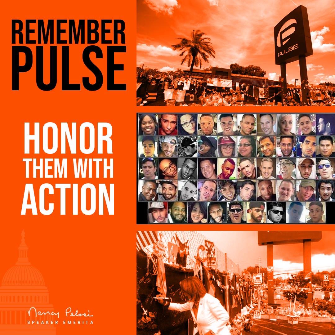 Today we mourn the 49 beautiful souls stolen from us in the Pulse shooting — and renew our commitment to #HonorThemWithAction: disarm hate, end gun violence, and uplift our LGBTQ+ communities with pride, caring and love. -NP